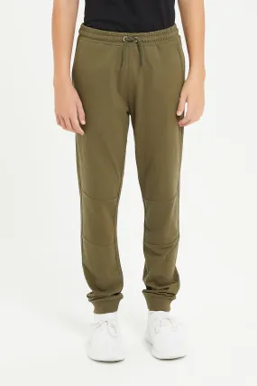 Senior Boys Olive  Pique Active Pants