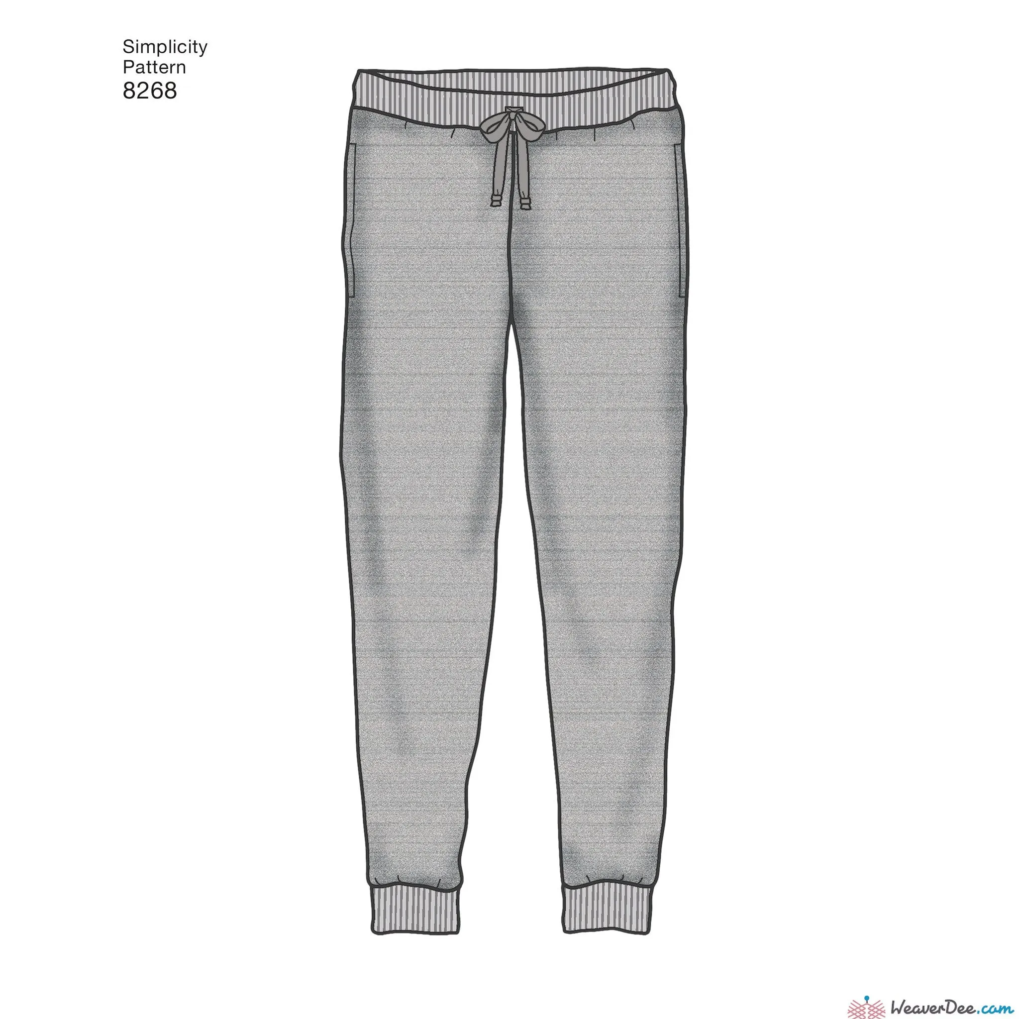 Simplicity Pattern S8268 Slim Fit Knit Jogger (Child's, Teen's & Adult's)