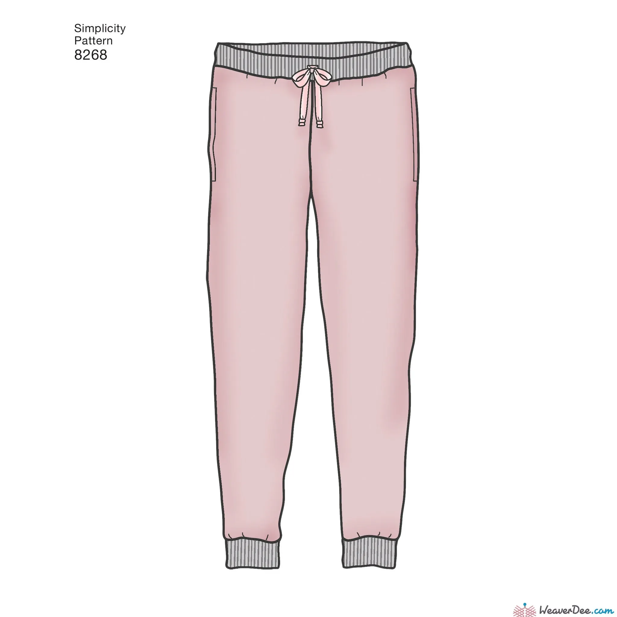 Simplicity Pattern S8268 Slim Fit Knit Jogger (Child's, Teen's & Adult's)