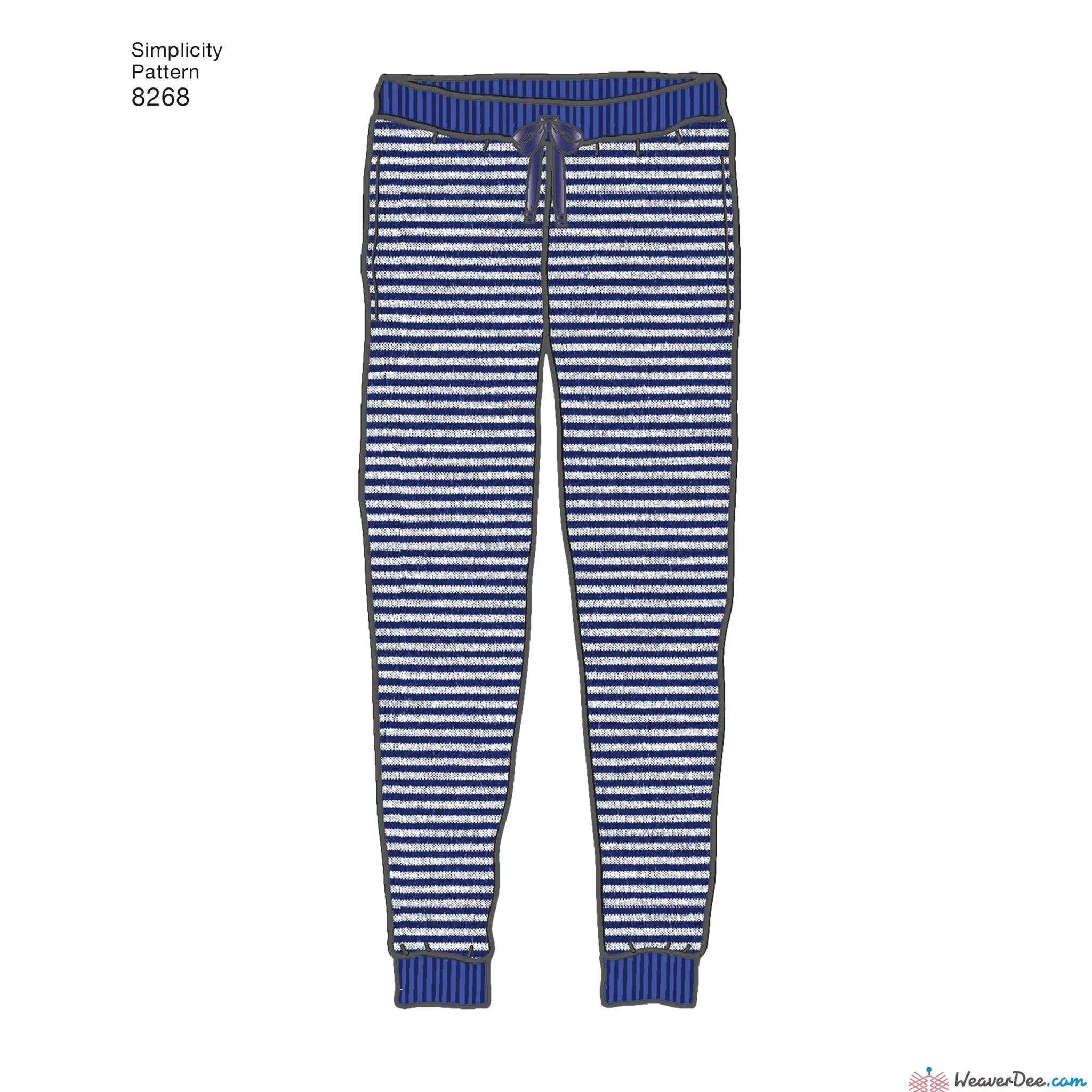 Simplicity Pattern S8268 Slim Fit Knit Jogger (Child's, Teen's & Adult's)