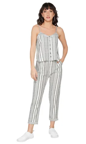 SLAY. Women's Yarn Dye Stripe Camisole And Pant Co-ord Set