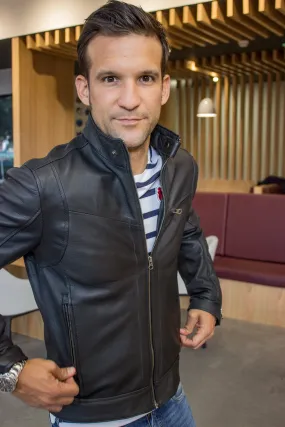 SOL Leather Jacket Lightweight Black Calfskin