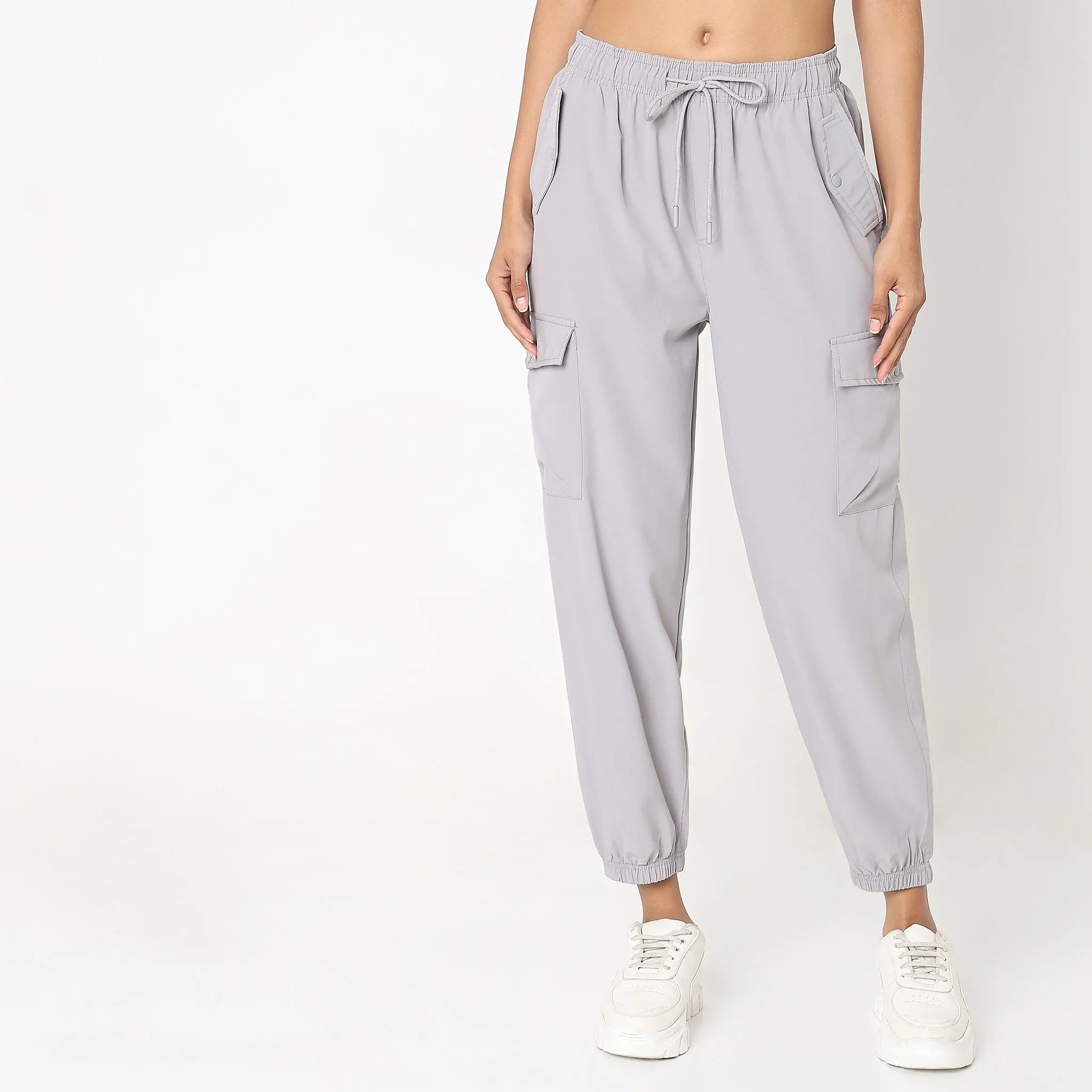 Solid Ribbed Joggers
