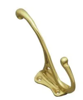 Superior Brass Hat & Coat Hook PB 125mm
