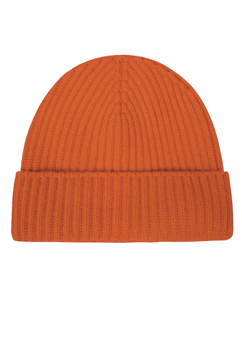THE CLASSIC RIBBED BEANIE | Heathered Orange