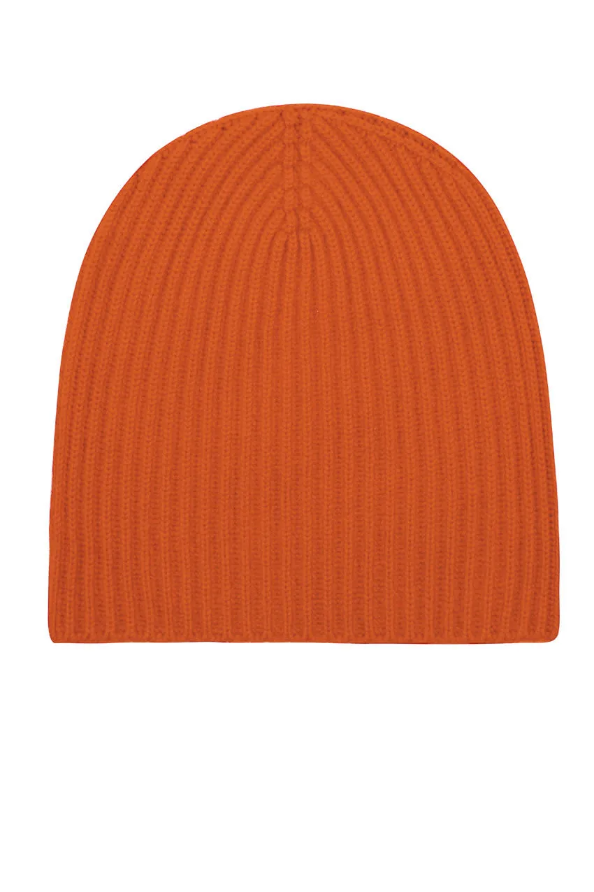 THE CLASSIC RIBBED BEANIE | Heathered Orange