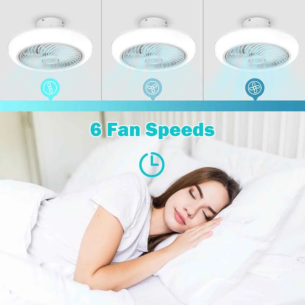 TheLAShop 18" Ceiling Fan with Light 5-Blade APP & Remote Control