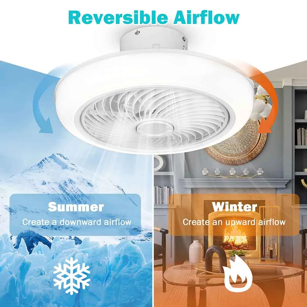 TheLAShop 18" Ceiling Fan with Light 5-Blade APP & Remote Control