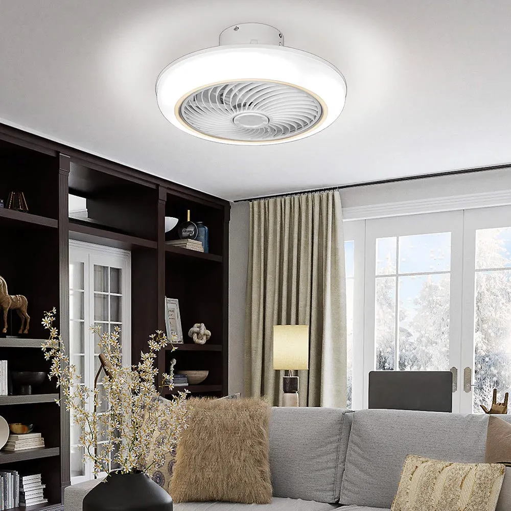 TheLAShop 18" Ceiling Fan with Light 5-Blade APP & Remote Control