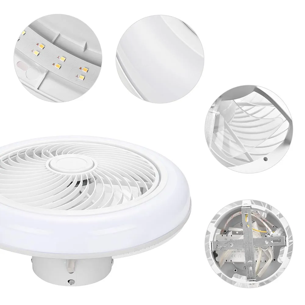 TheLAShop 18" Ceiling Fan with Light 5-Blade APP & Remote Control