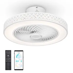 TheLAShop 20" Ceiling Fan with Light 5-Blade APP & Remote Control