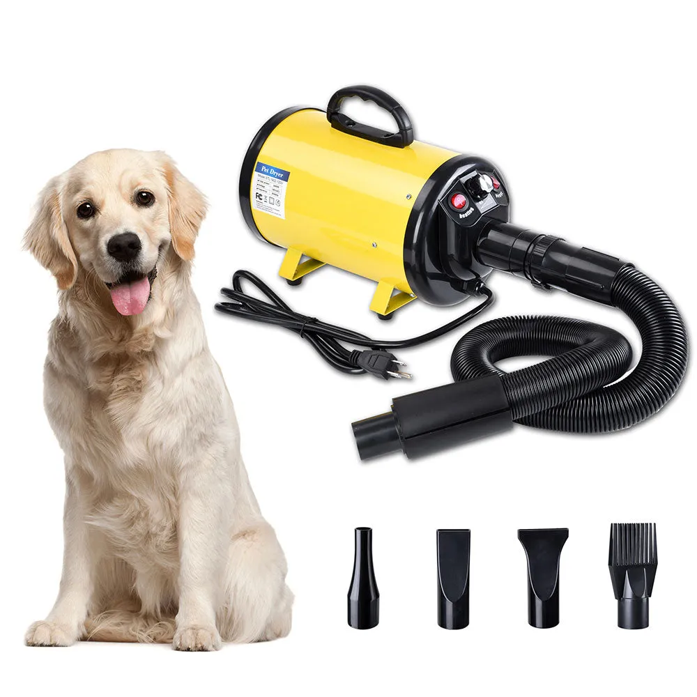 TheLAShop 3.2HP Pet Hair Dryer Quick Blower w/ 4 Nozzles Color Opt