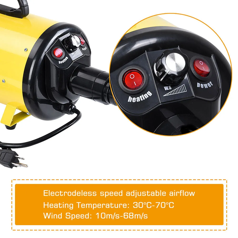 TheLAShop 3.2HP Pet Hair Dryer Quick Blower w/ 4 Nozzles Color Opt