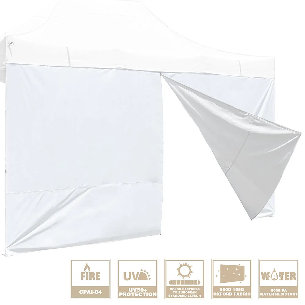 TheLAShop Canopy Sidewall Tent Walls with Zipper 15x7ft CPAI-84
