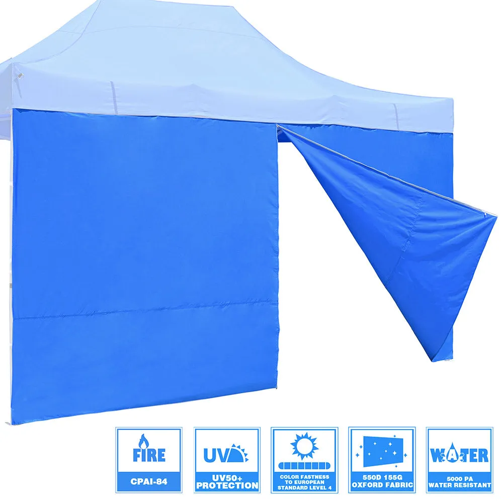 TheLAShop Canopy Sidewall Tent Walls with Zipper 15x7ft CPAI-84