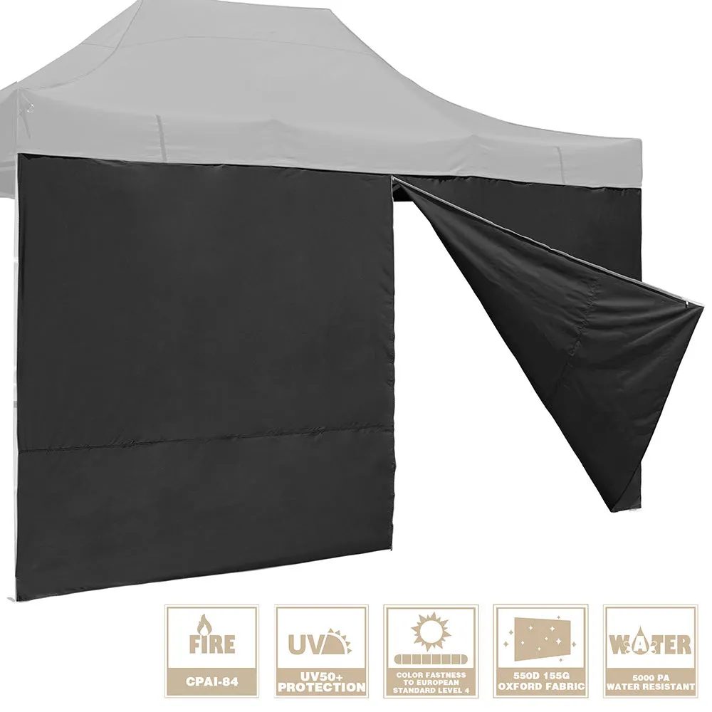 TheLAShop Canopy Sidewall Tent Walls with Zipper 15x7ft CPAI-84