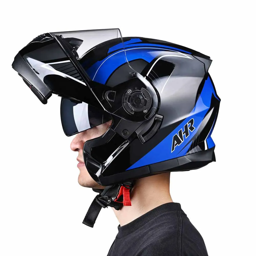 TheLAShop Modular Helmet RUN-M3 Flip Up DOT Blue