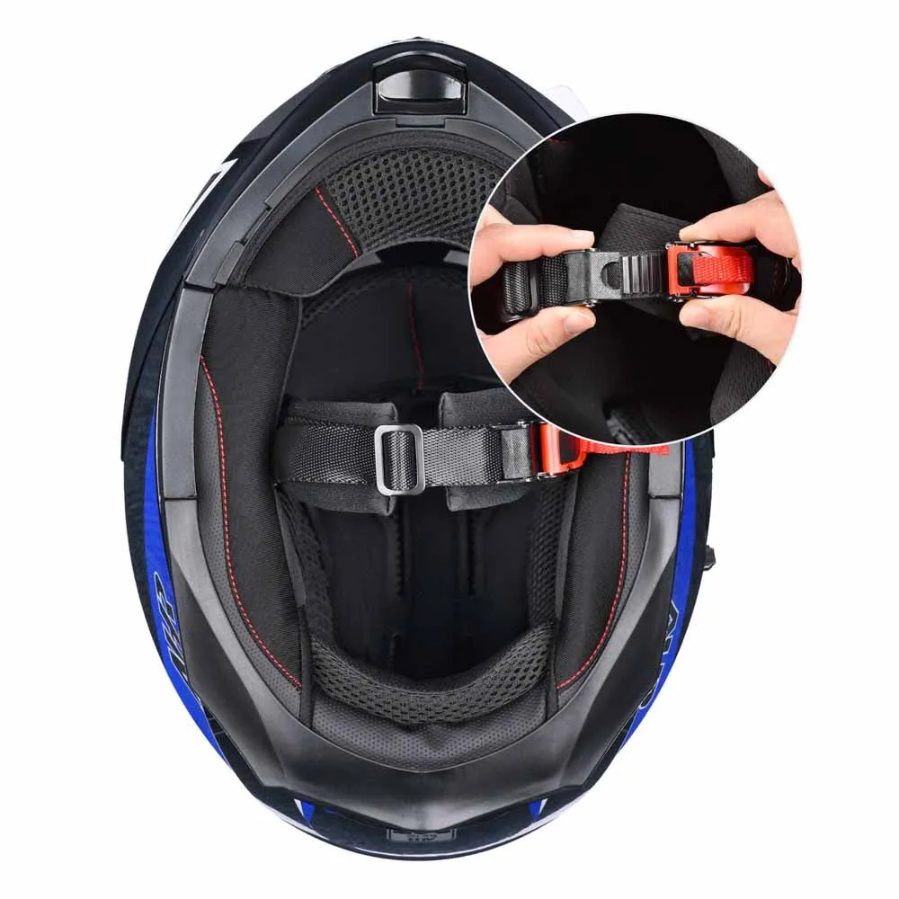 TheLAShop Modular Helmet RUN-M3 Flip Up DOT Blue