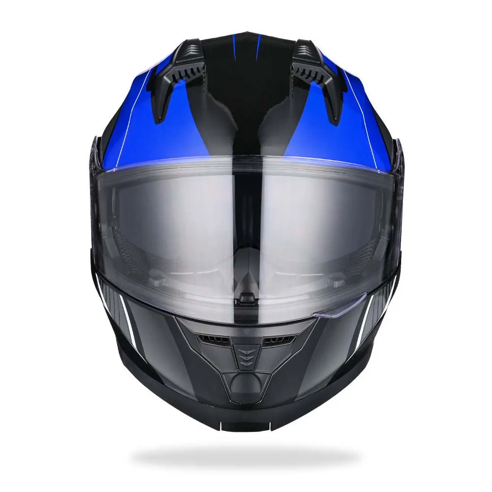 TheLAShop Modular Helmet RUN-M3 Flip Up DOT Blue
