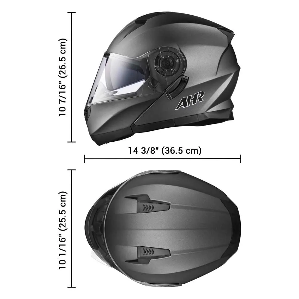 TheLAShop Modular Helmet RUN-M3 Flip Up DOT Gray