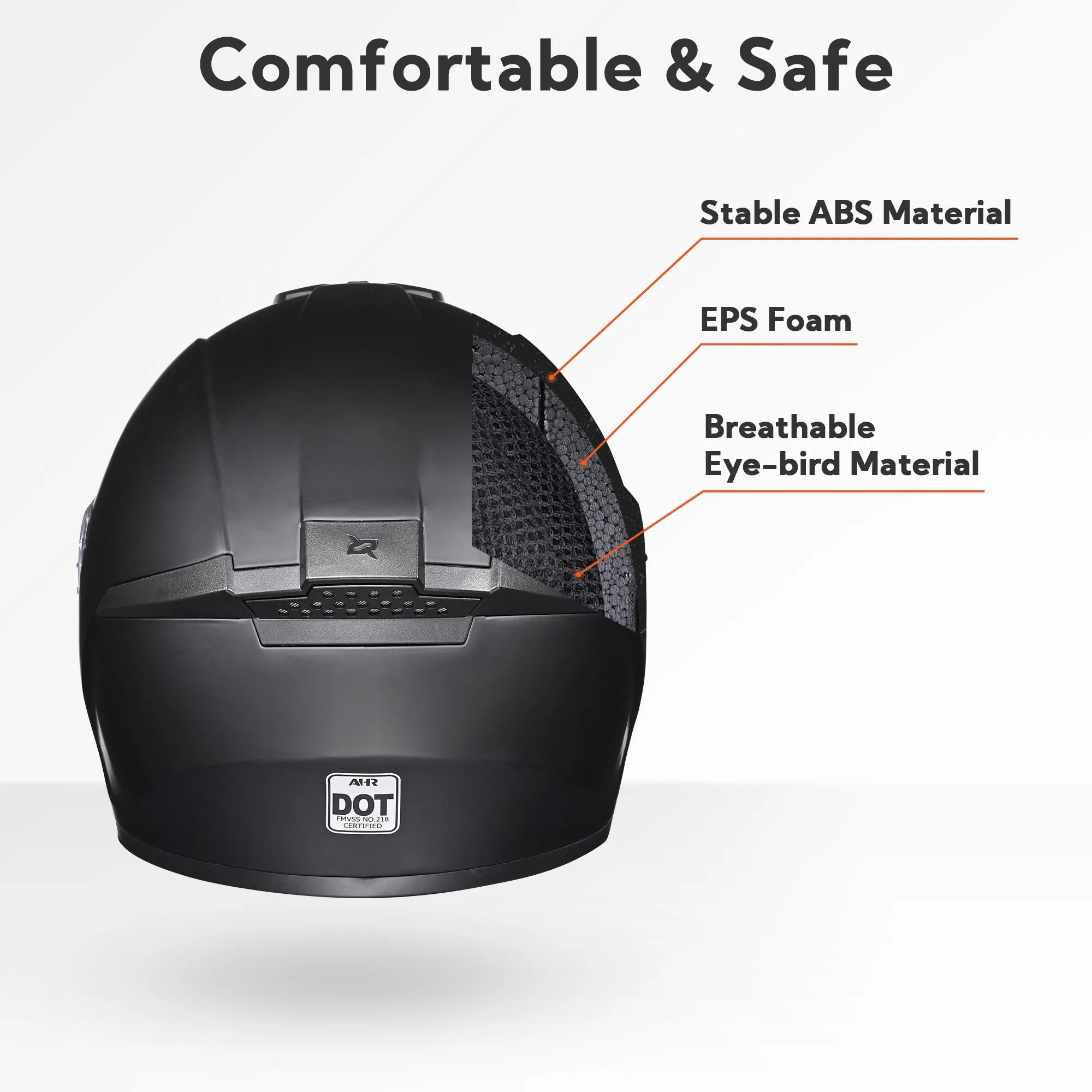 TheLAShop Motorcycle Helmet RUN-F3 Full Face Helmet DOT Matt Black