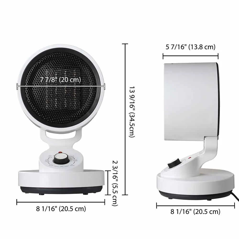 TheLAShop Portable Electric Space Heater & Cooling Fan 1500w