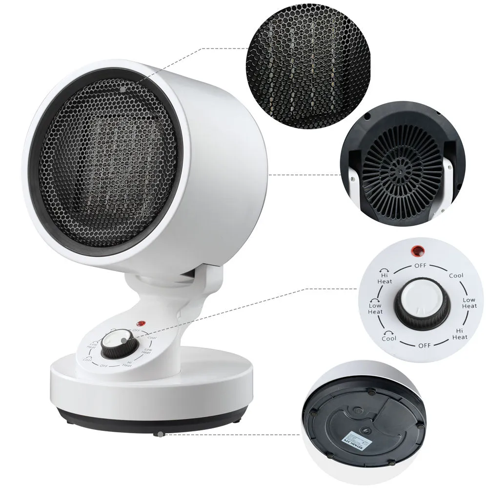 TheLAShop Portable Electric Space Heater & Cooling Fan 1500w