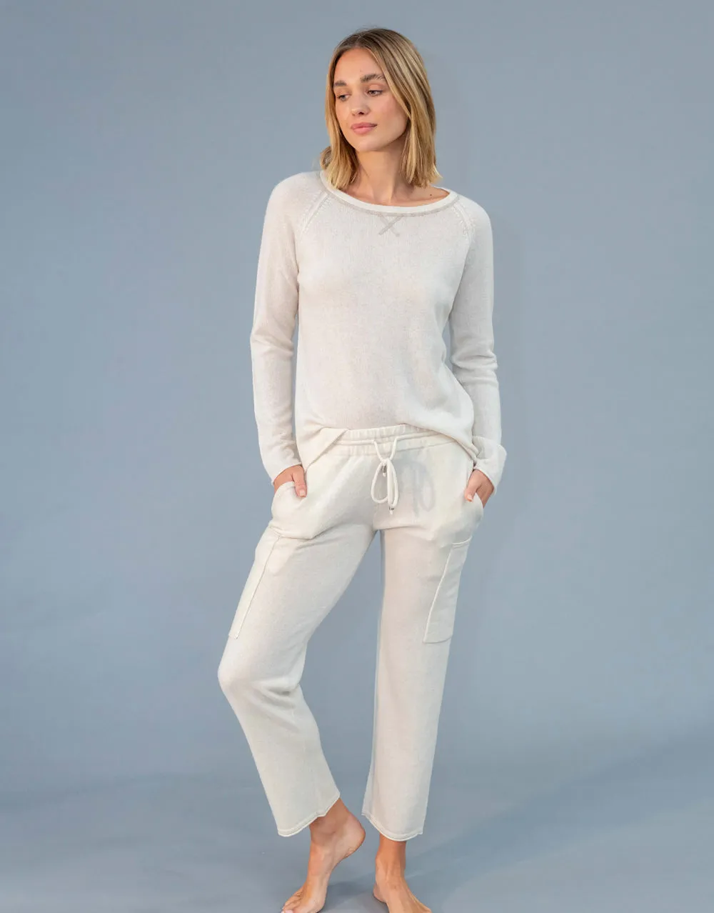 Un-Dyed Cashmere Jumper in Cream