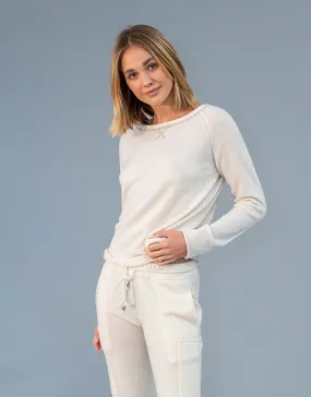 Un-Dyed Cashmere Jumper in Cream