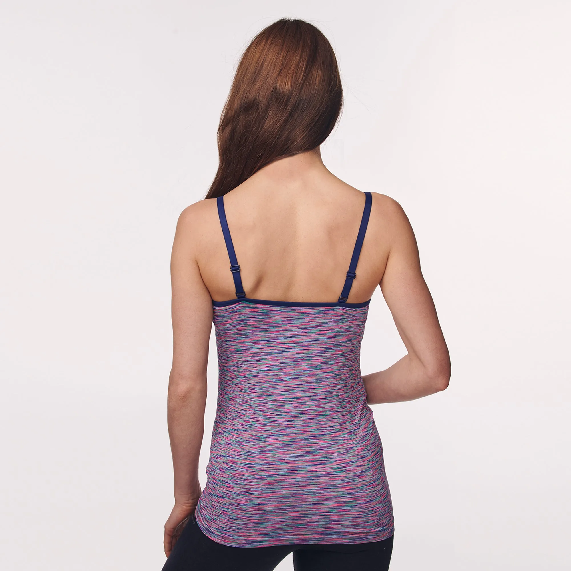 Under Control |3Pack Maternity Nursing Breastfeeding Camisole, Pregnant Women Cami Tank Tops, Seamless (Black, Black, Purple)