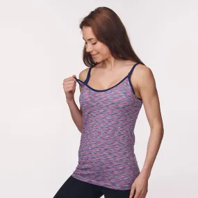 Under Control |3Pack Maternity Nursing Breastfeeding Camisole, Pregnant Women Cami Tank Tops, Seamless (Black, Black, Purple)