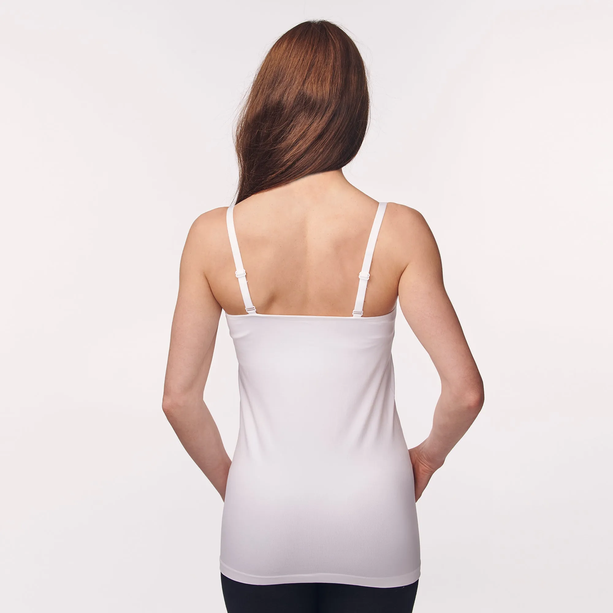 Under Control |3Pack Maternity Nursing Breastfeeding Camisole, Pregnant Women Cami Tank Tops, Seamless (Black, White, Grey)