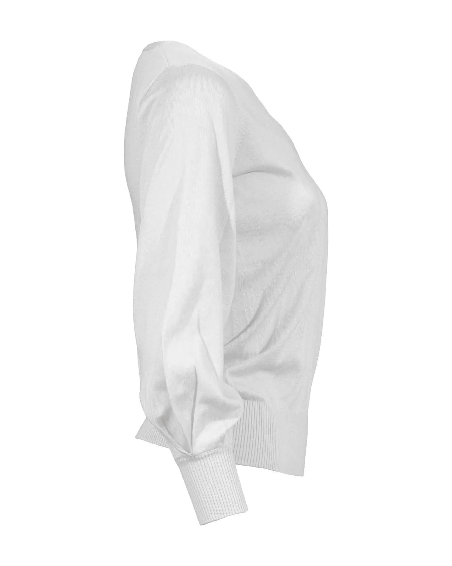 V-Neck Puff Sleeve Pullover