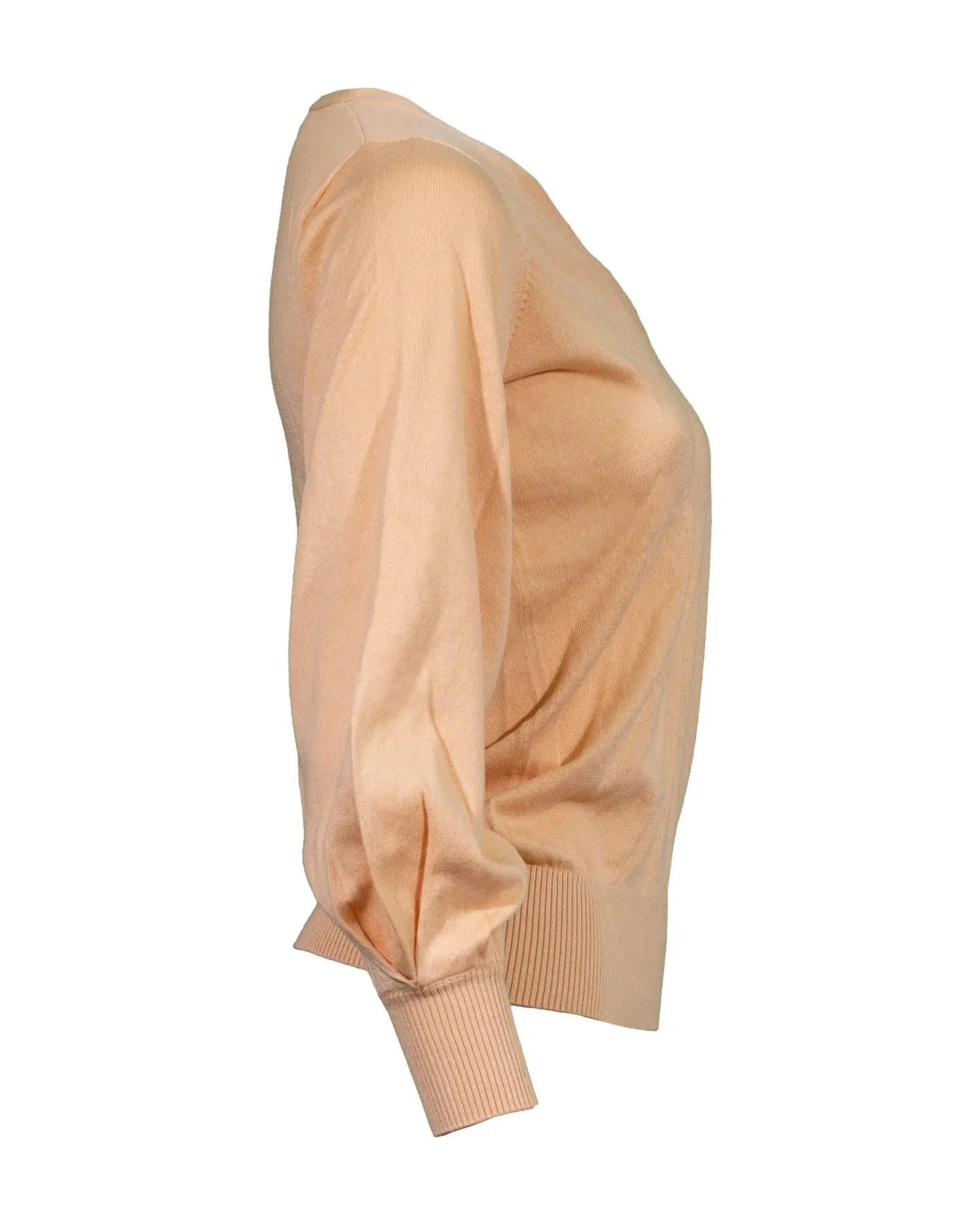V-Neck Puff Sleeve Pullover