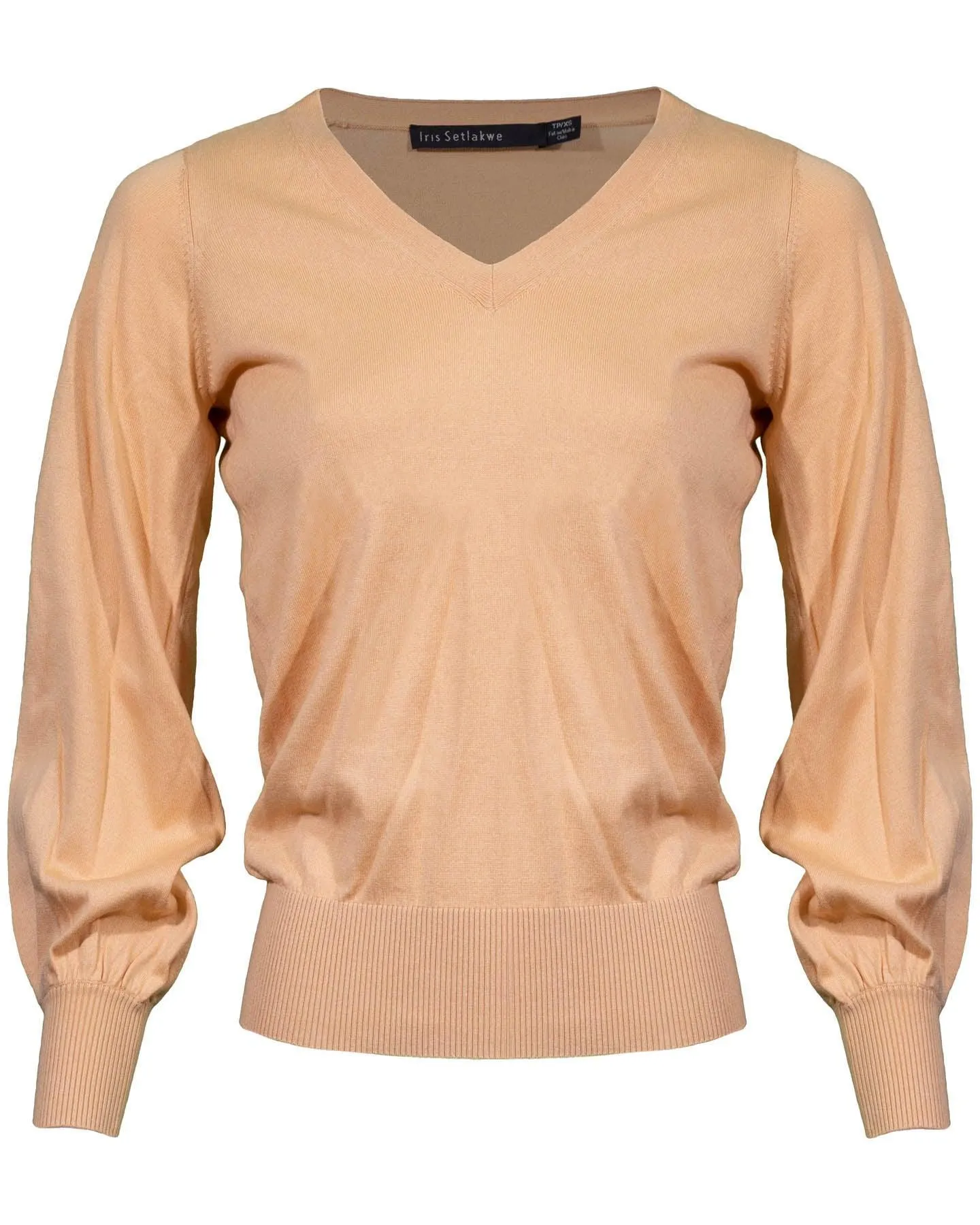 V-Neck Puff Sleeve Pullover