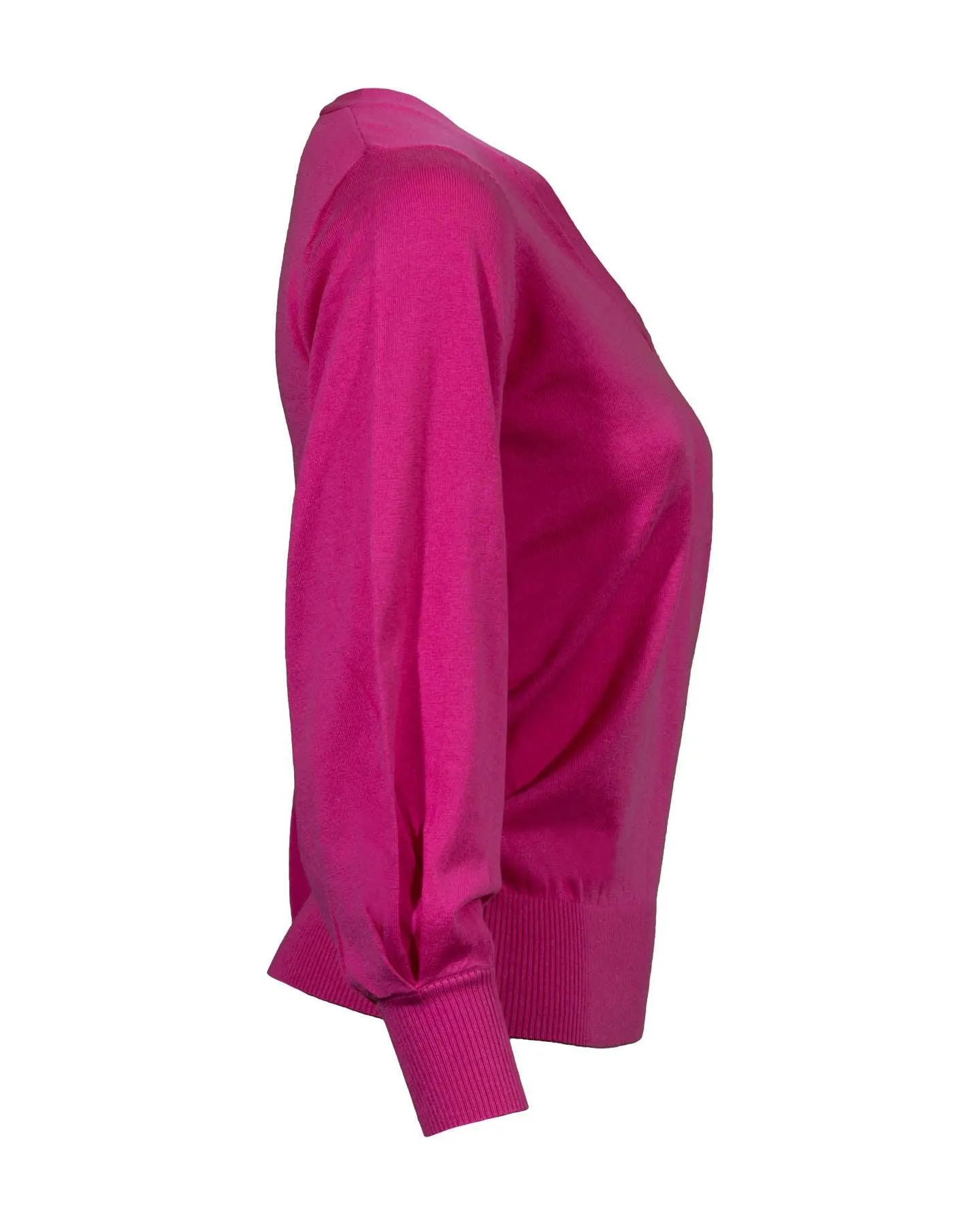 V-Neck Puff Sleeve Pullover