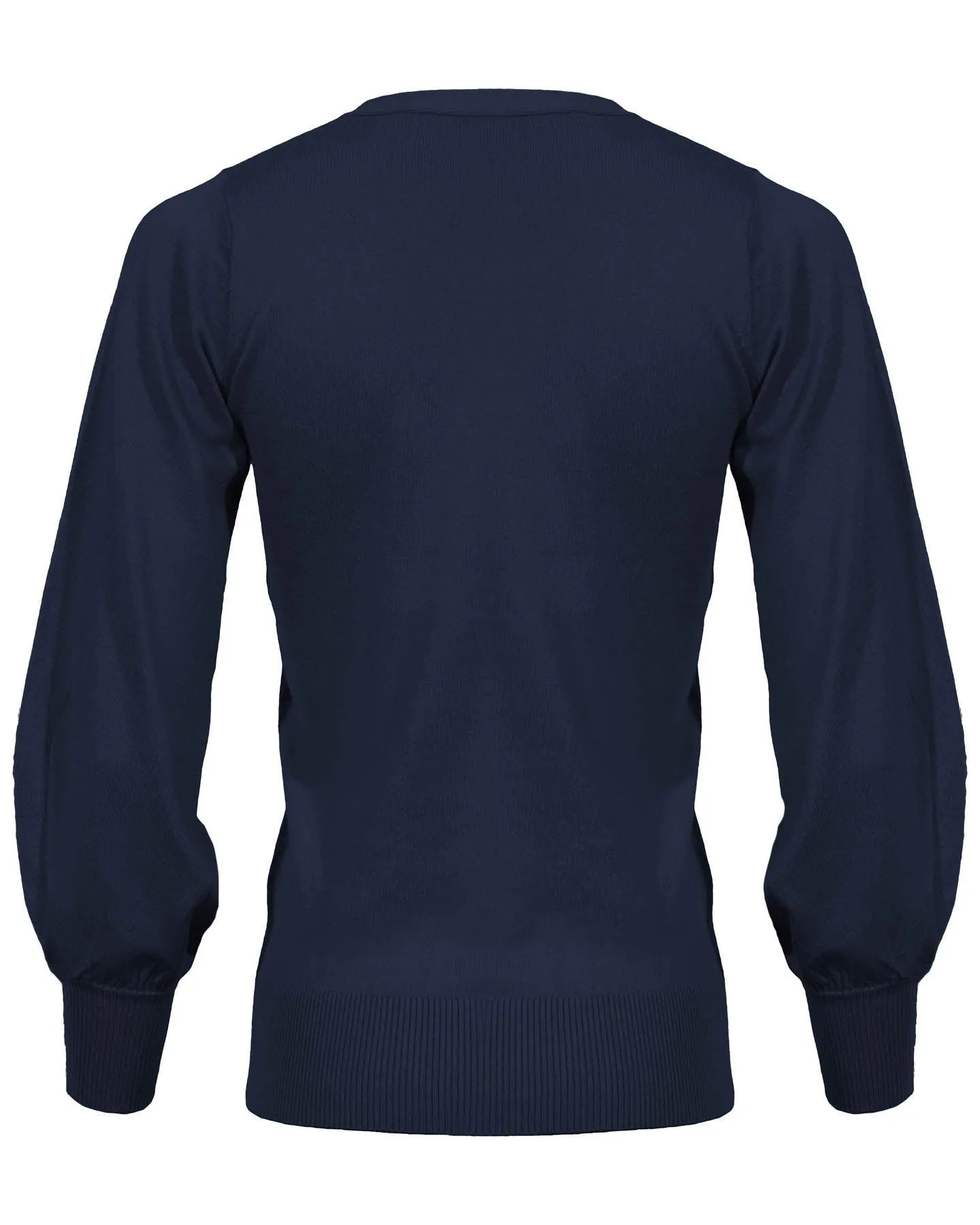 V-Neck Puff Sleeve Pullover