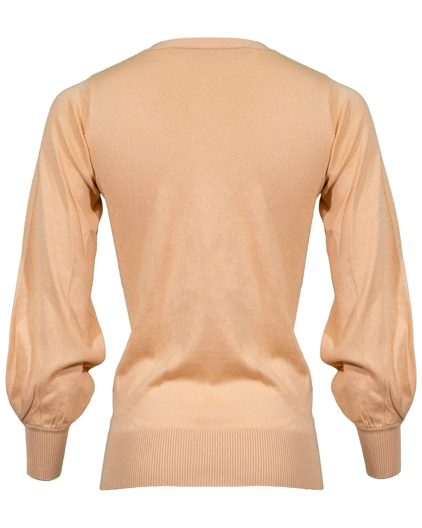 V-Neck Puff Sleeve Pullover