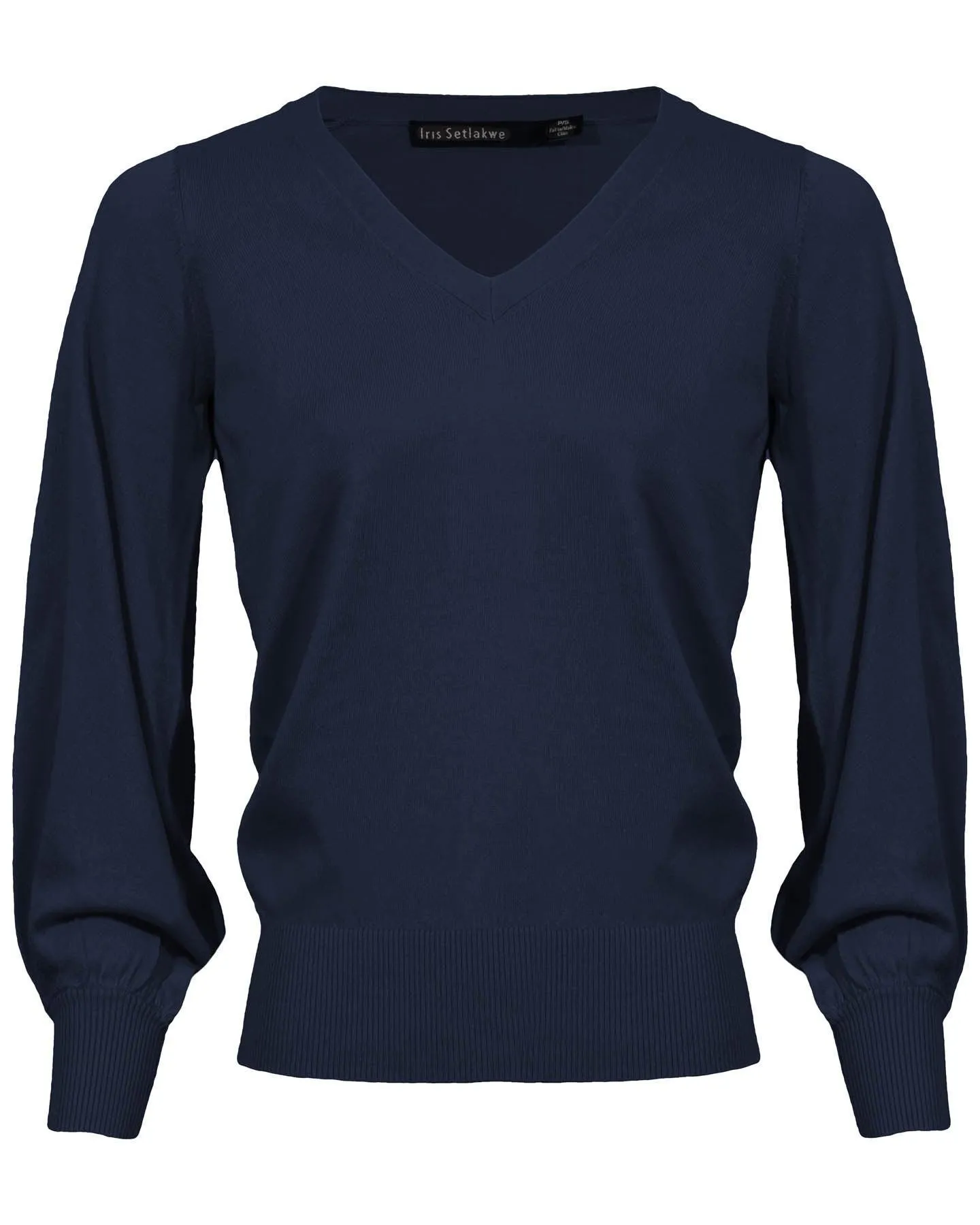 V-Neck Puff Sleeve Pullover