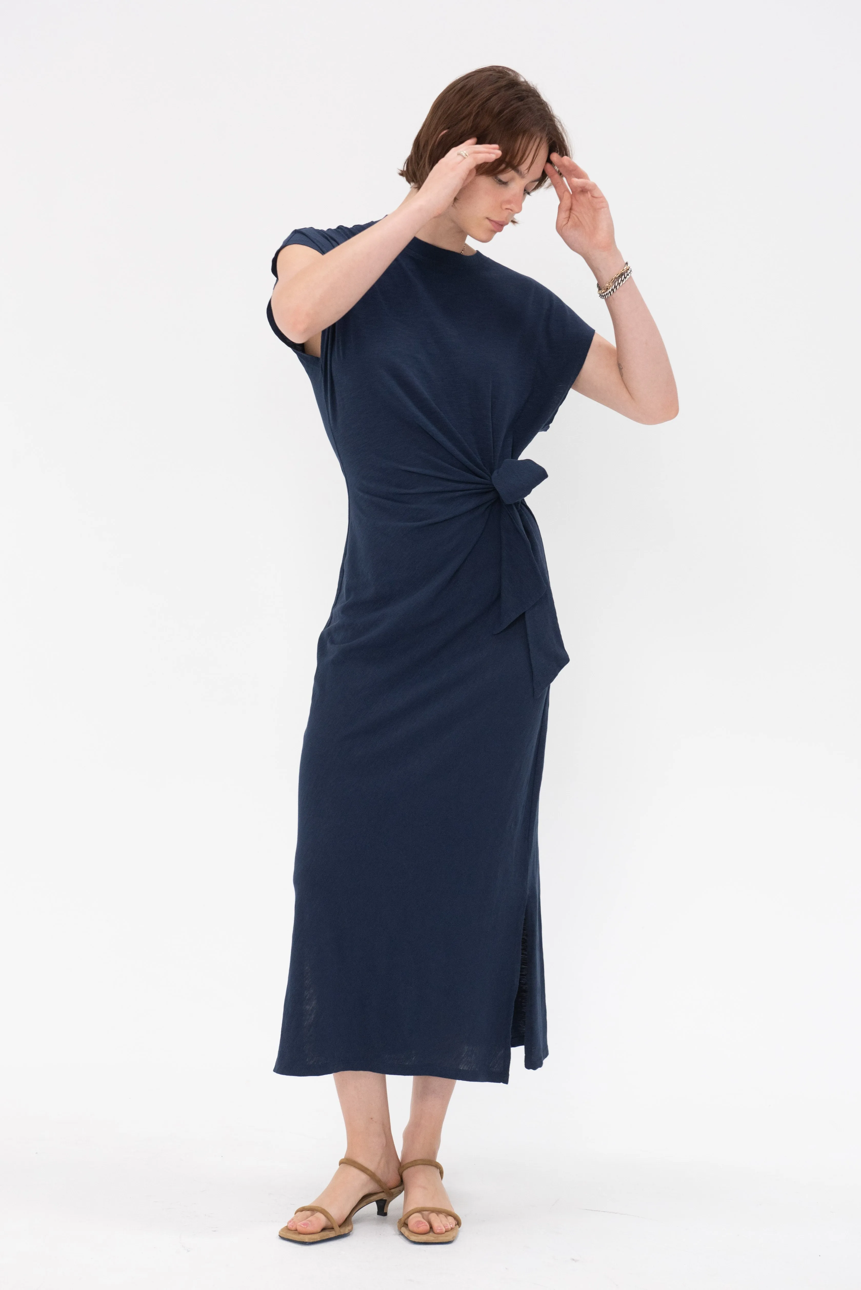 Vanina Cinched Waist Dress, Indigo
