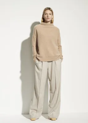 Vince Desert Clay Boiled Cashmere Funnel Neck Sweater