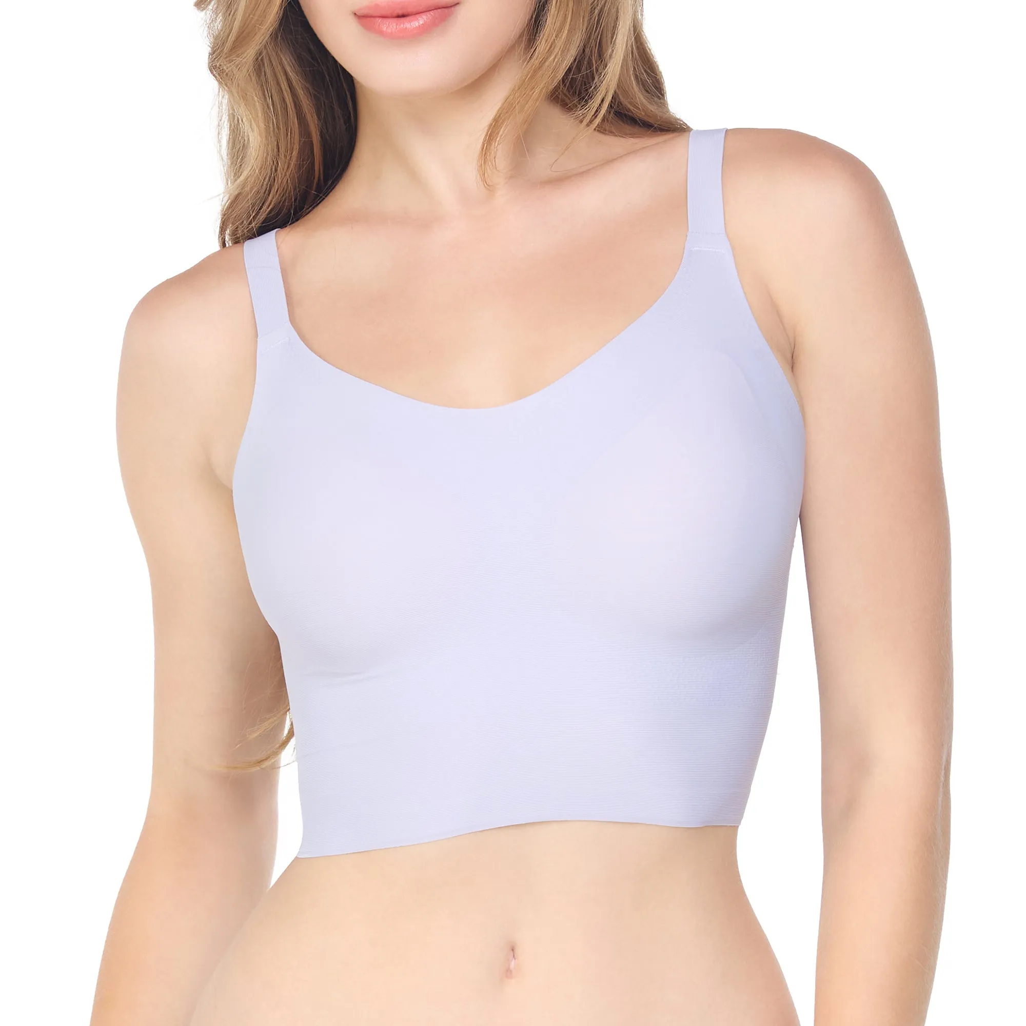 Wacoal Camisole bra บราสวมหัวรูปแบบคอแหลม หลังตรง รุ่น WH9E24 สีม่วงคราม (VG)