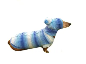 Winter set sweater and hat for dogs dachshund