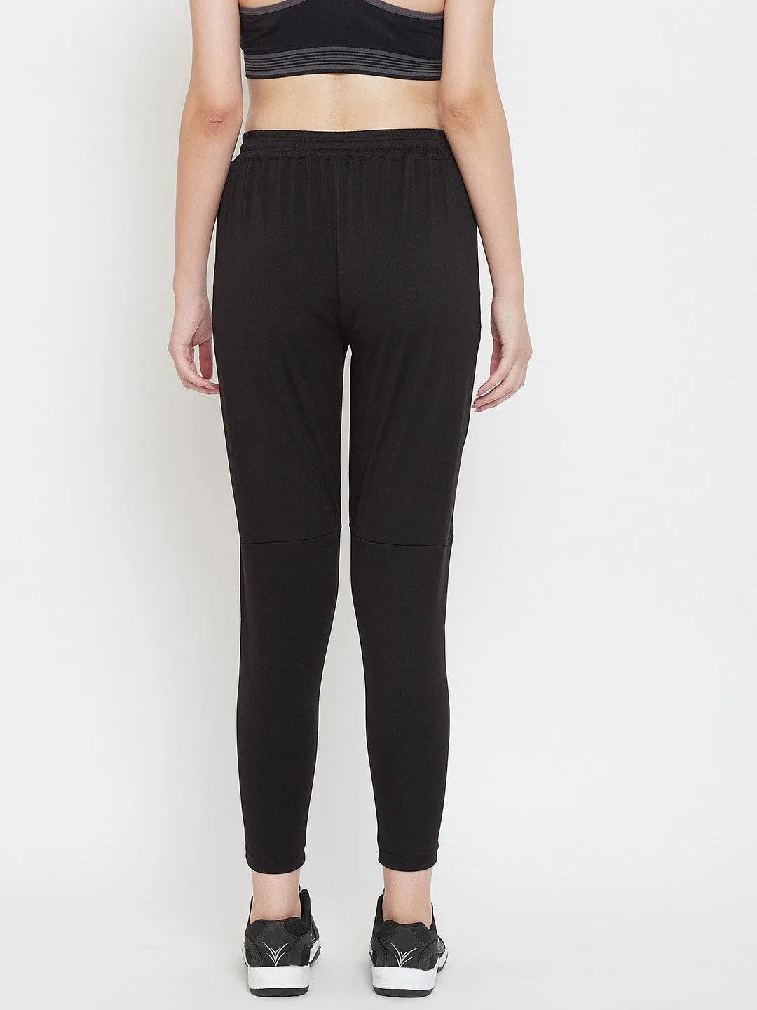 Women Black/White Colorblock Joggers