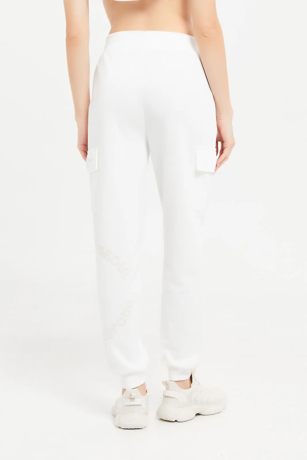 Women Ivory Jogger With Utility Pockets