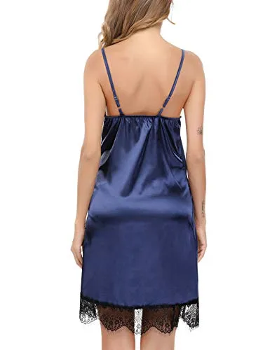 Womens 2 Pieces Satin Night Dressing Gown.