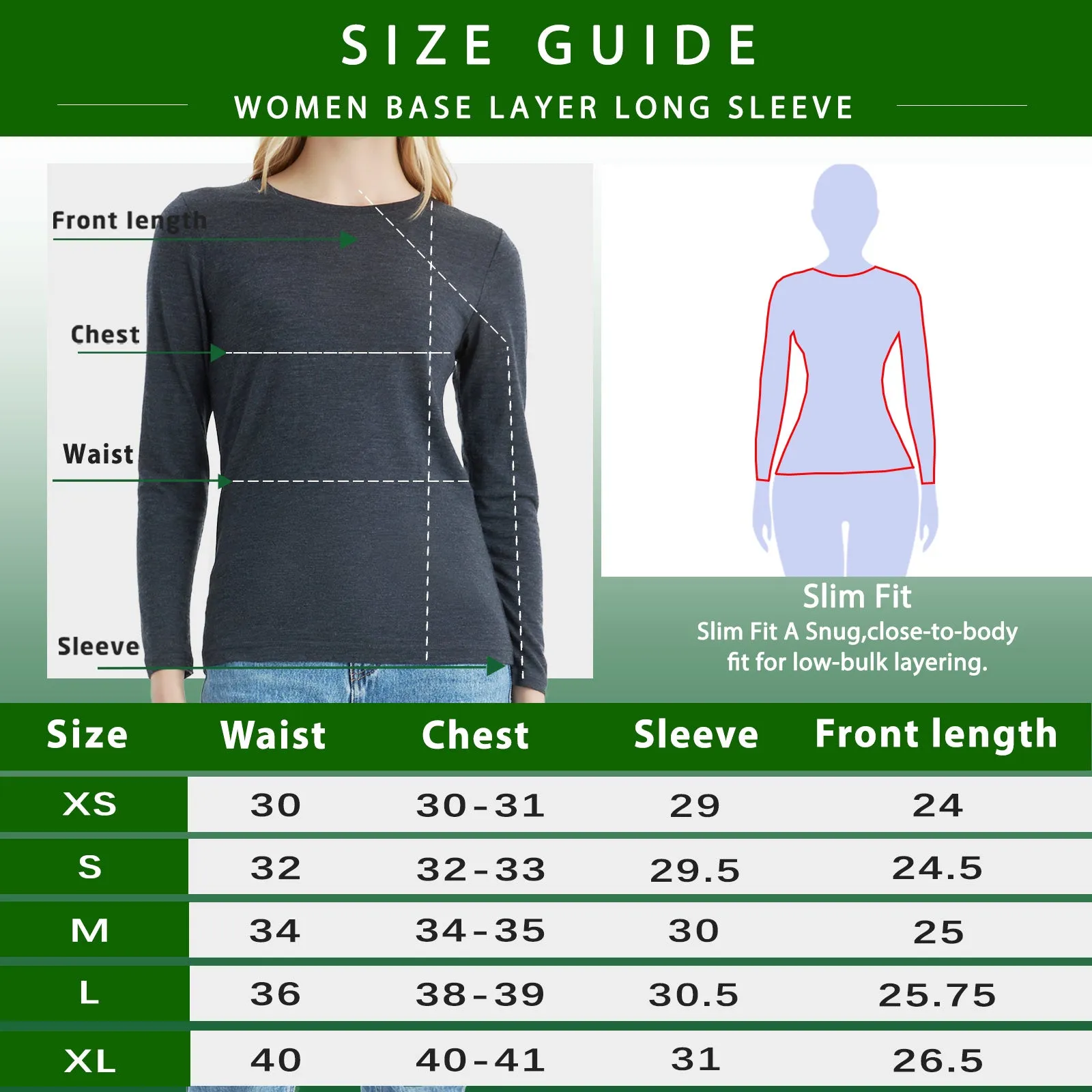 Women's Merino 170g Classic All-Season Base Layer Crew Charcoal Gray