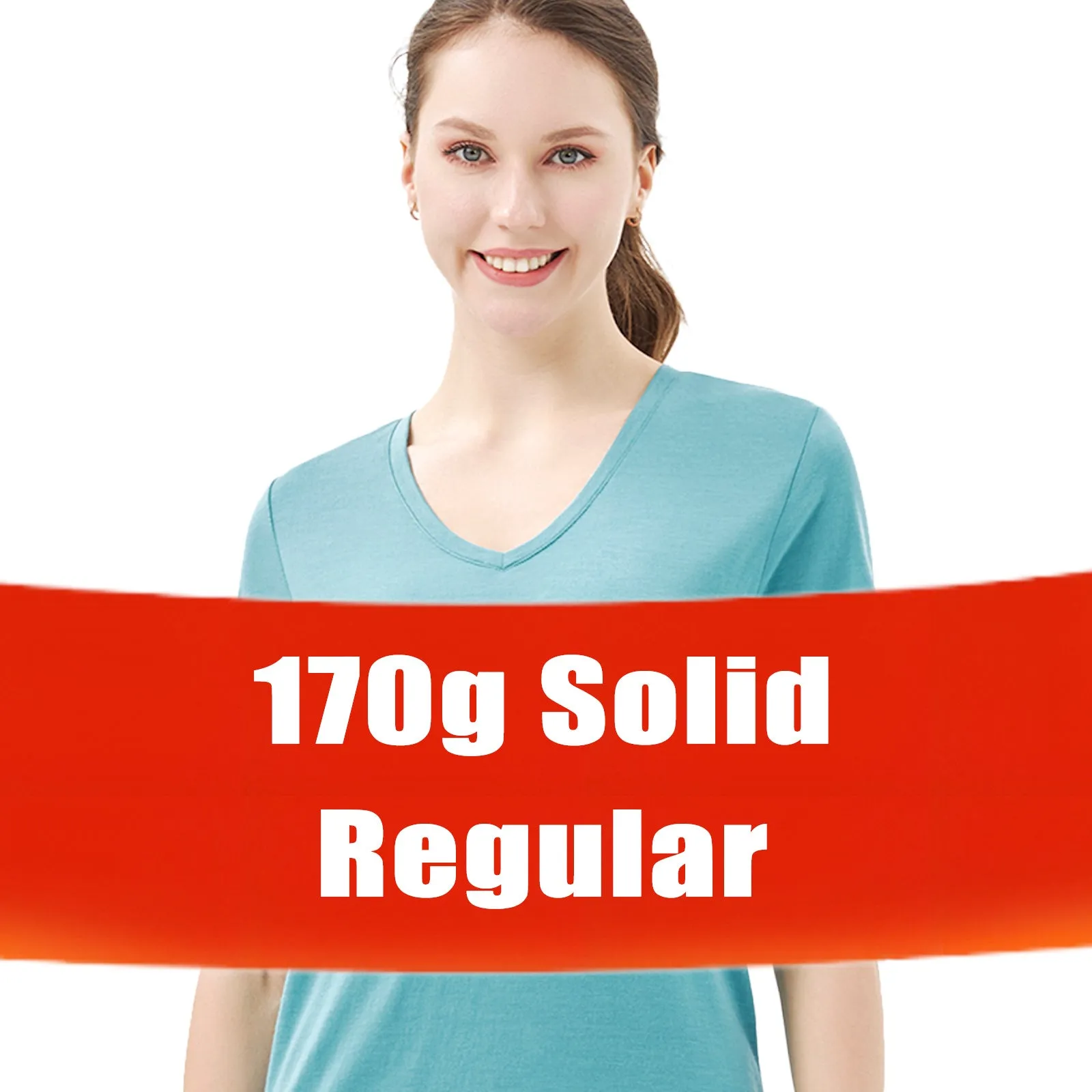 Women’s Merino 170g V-Neck  Short Sleeve T-Shirt  Teal