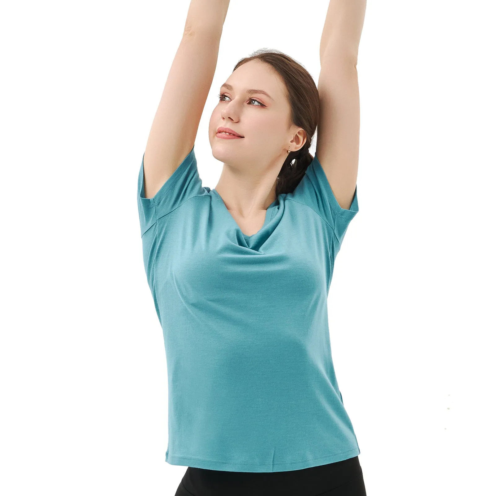 Women’s Merino 170g V-Neck  Short Sleeve T-Shirt  Teal