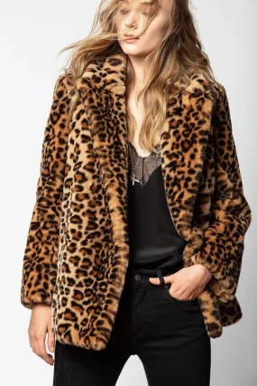 Zadig & Voltaire - Mottys Leo Naturel Faux Fur Coat